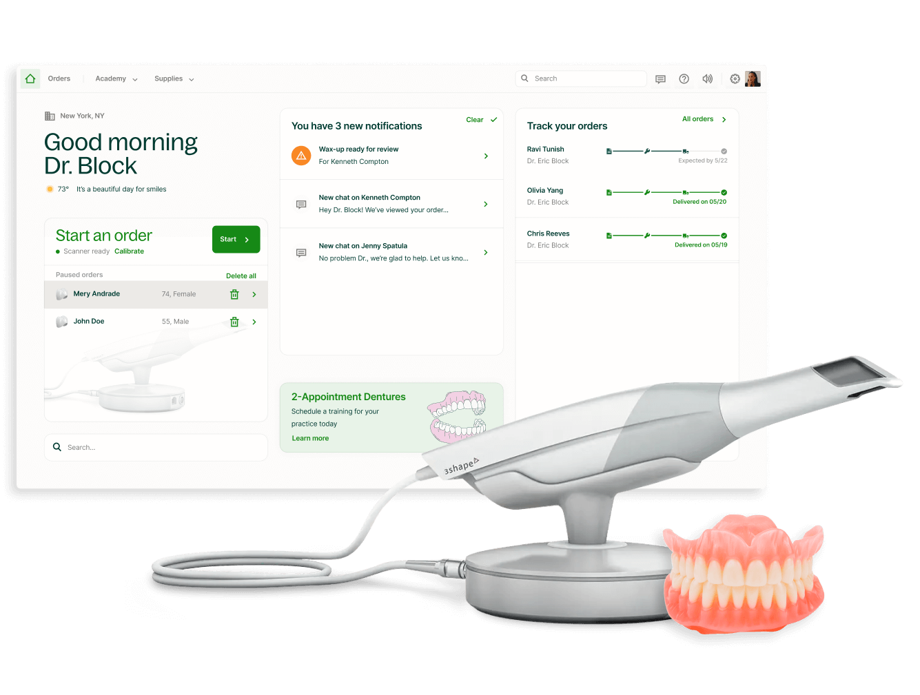 The digital dental lab with real-time communication.